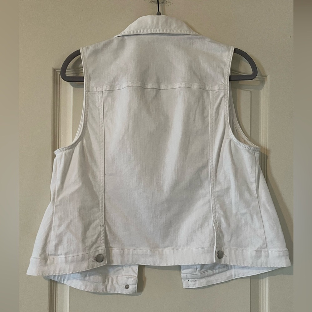 Chico's White Denim Vest - Picture 5 of 15